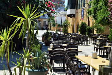 Summer restaurant in the Cyprus Nicosia