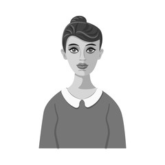 Vector design of face and person icon. Collection of face and portrait stock symbol for web.