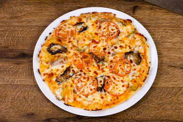 Pizza with eggplant