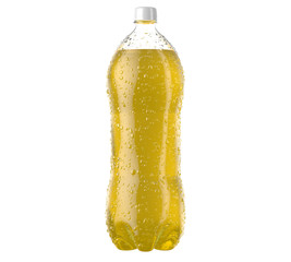 Carbonated Yellow Soft Drink Plastic Bottle