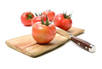fresh tomato isolated on white background