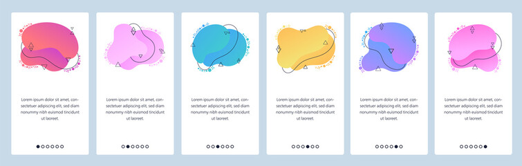 Website and mobile app onboarding screens vector template