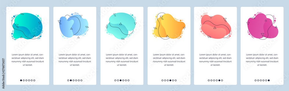 Poster Website and mobile app onboarding screens vector template