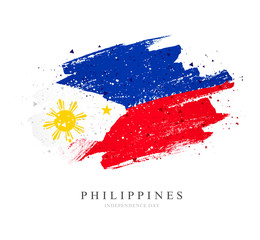 Flag of the Philippines. Vector illustration. Independence Day.