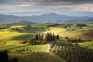 Foto auf Acrylglas Landschaft in der Nähe von Pienza, Toskana, Italien © stefanotermanini
