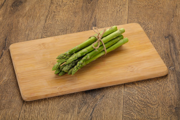 Raw asparagus heap