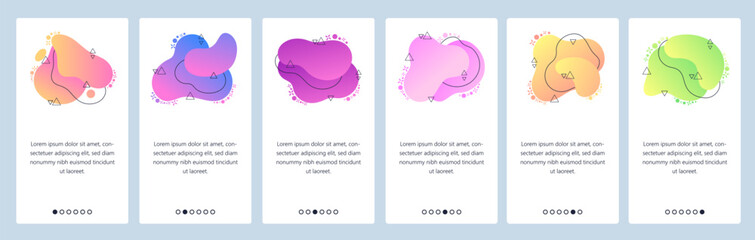Website and mobile app onboarding screens vector template