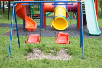 Children colored playground