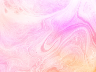Abstract pastel marble with foam bubbles background.