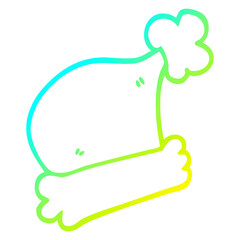 cold gradient line drawing cartoon christmas hats