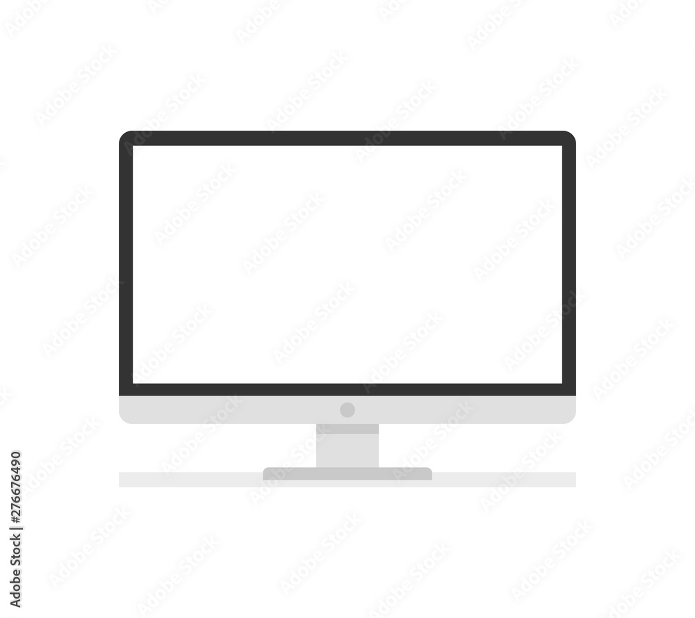 Poster modern flat screen computer monitor. computer display isolated on white background. vector illustrat