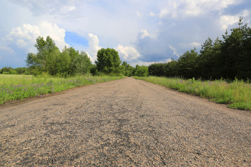 rural road in steppe