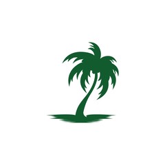 Palm tree summer logo template vector illustration