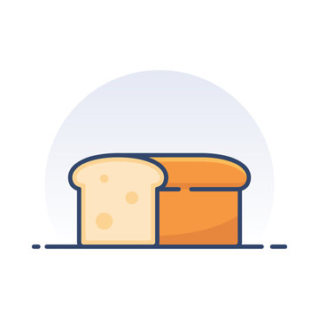 recommend clip art: Loaf of bread. Detailed filled outline icon.