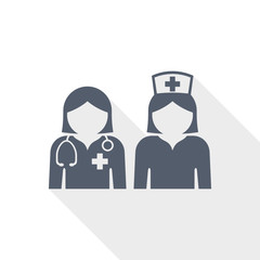 Hospital flat design vector icon