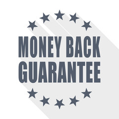 money back guarantee flat design vector icon