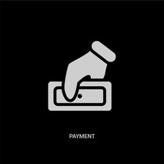 white payment vector icon on black background. modern flat payment from payment methods concept vector sign symbol can be use for web, mobile and logo.