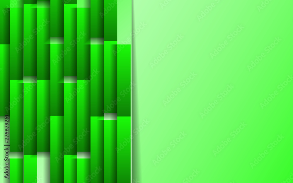 Aufkleber modern abstract background with 3d paper art style texture. contrast color design template green and