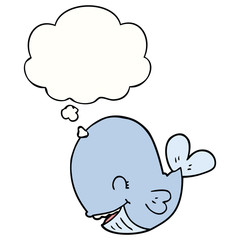 cartoon whale and thought bubble