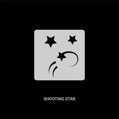 white shooting star vector icon on black background. modern flat shooting star from astronomy concept vector sign symbol can be use for web, mobile and logo.