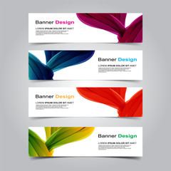 Naklejka premium Vector Abstract banner web template