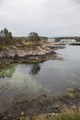 Norway island Averoy Nordic landscape North autumn picture
