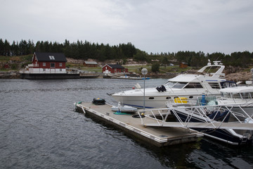 Norway island Averoy Nordic landscape North autumn picture