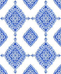 Watercolor blue pattern - 276682837