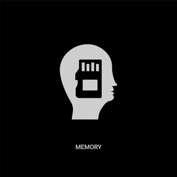 Memory Linear Icon. Modern Outline Memory Logo Concept on White