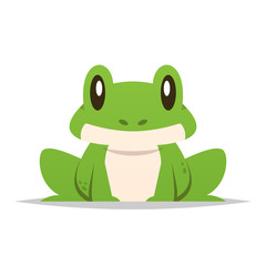Cartoon frog vector isolated illustration