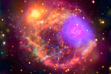 Far being shone galaxy. The elements of this image furnished by NASA.