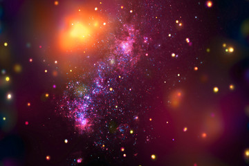Far being shone galaxy. The elements of this image furnished by NASA.