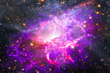 Fototapeta premium Beautiful galaxy. Nebulae and stars. The elements of this image furnished by NASA.