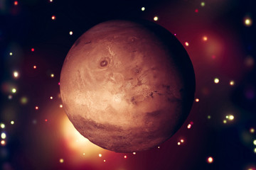 Solar system. Fourth planet. Mars. The elements of this image furnished by NASA.