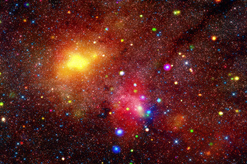 Galaxy and nebulae. The elements of this image furnished by NASA.