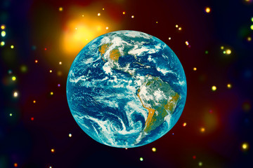 Planet earth in space, full photo. The elements of this image furnished by NASA.