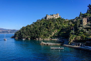 Fototapeta premium Brown Castle in Portofino