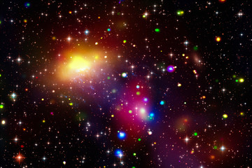 Obraz premium Galaxy and nebulae. The elements of this image furnished by NASA.
