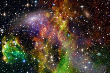 Star field in space a nebulae and a gas congestion. The elements of this image furnished by NASA.