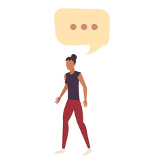 woman female character talk bubble