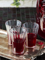Homemade sour cherry liqueur