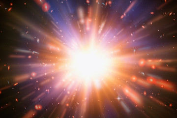 Star splash. The elements of this image furnished by NASA.