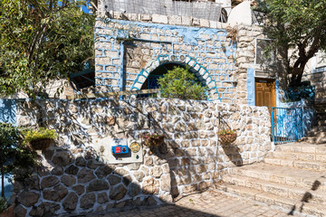 A quiet street in the Jewish Quarter in the old town of Safed