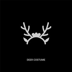 white deer costume vector icon on black background. modern flat deer costume from christmas concept vector sign symbol can be use for web, mobile and logo.