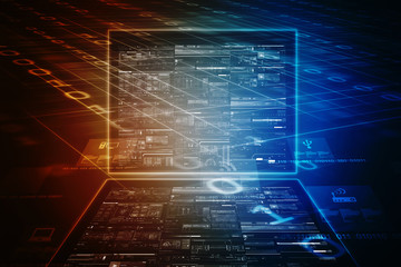   2d illustration technology background