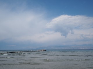 Wolkiger Sommertag auf Korfu, Griechenland