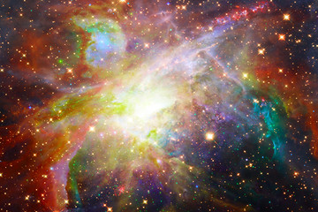 Beautiful galaxy. Nebulae and stars. The elements of this image furnished by NASA.
