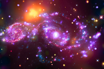 Star field in space a nebulae and a gas congestion. The elements of this image furnished by NASA.