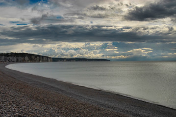 very nice view of normandie coast in france