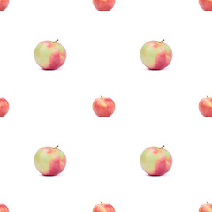 Apples pattern on white background.
